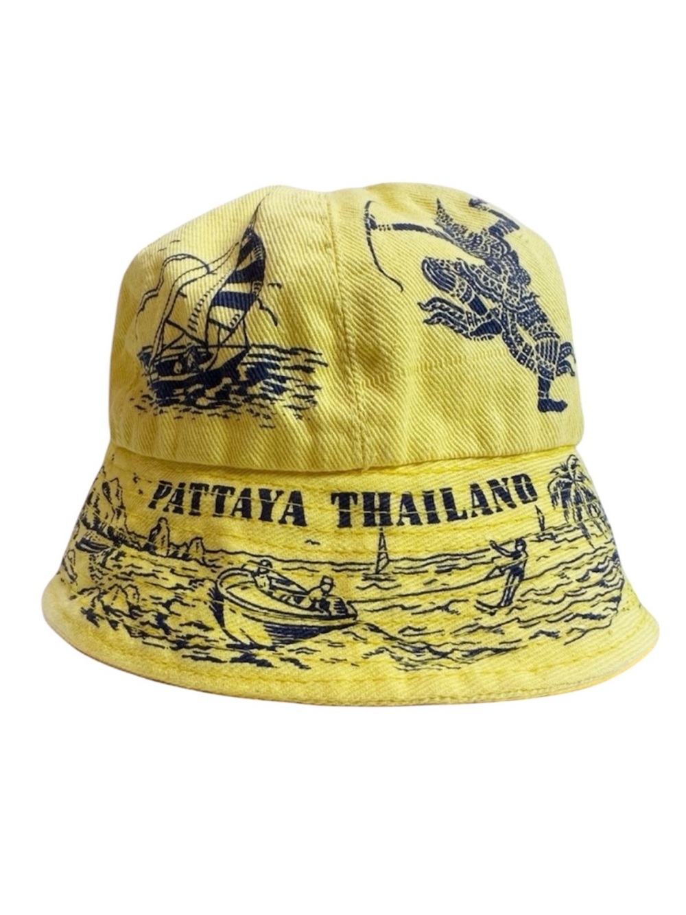 Vintage Yellow Thailand Graphic Bucket Hat